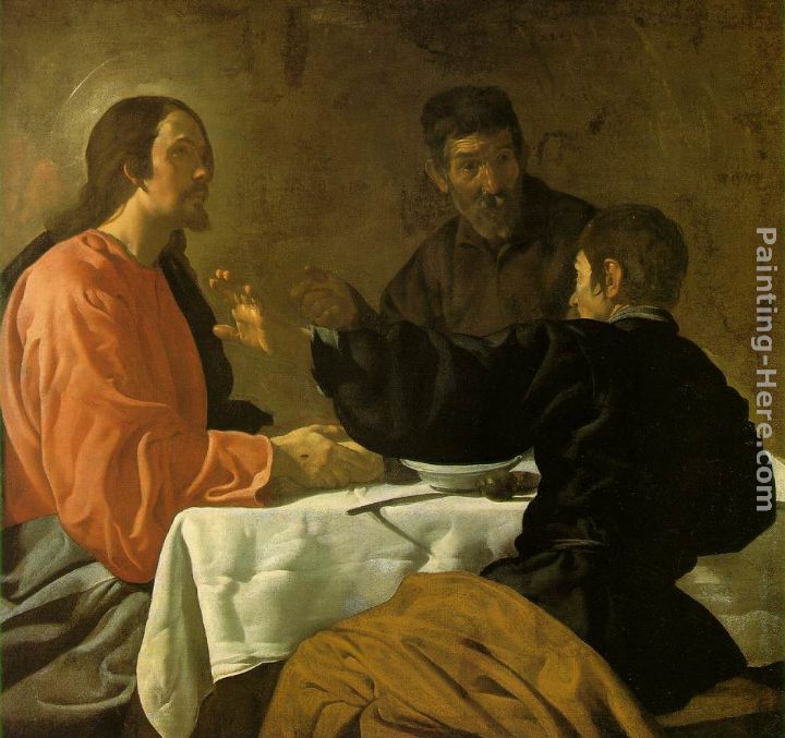 The Supper at Emmaus painting - Diego Rodriguez de Silva Velazquez The Supper at Emmaus art painting